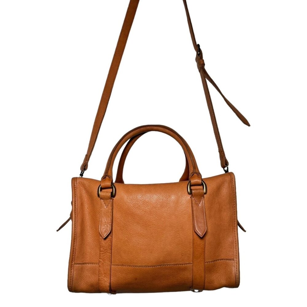 Madewell Leather Satchel Crossbody Bag Cognac Brown Crossbody Classic
